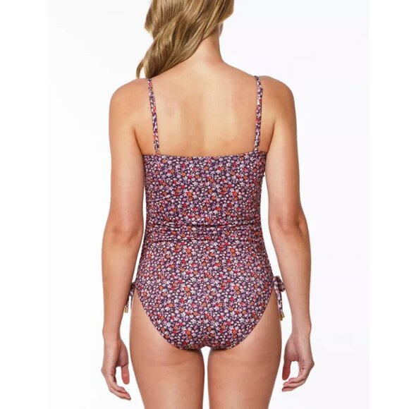 Sanctuary 1 Piece Retrograde Micro Garden Side Tie Ruched Swimsuit Size M - Picture 3 of 16